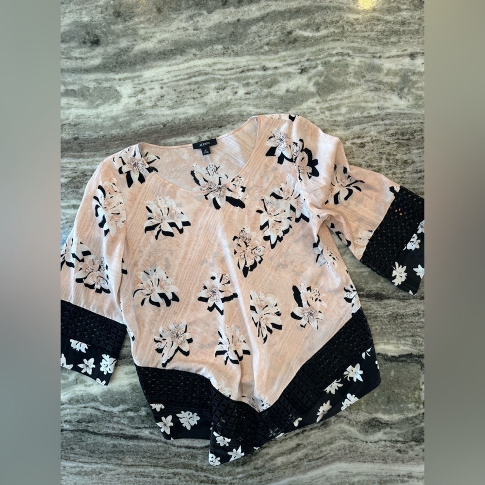 Alfani Floral Blouse Top Women’s Size XS